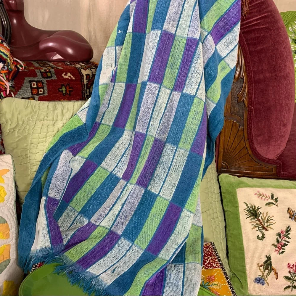 70s Color Block Towel *Torn*